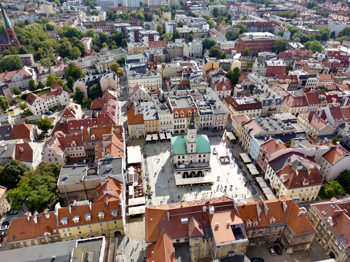 Gliwice rynek z lotu ptaka