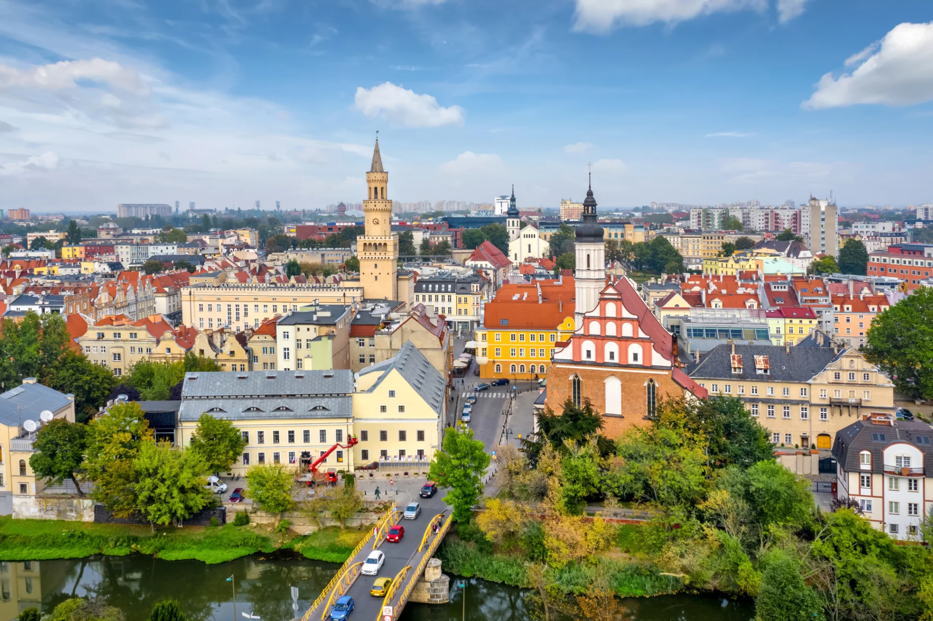 Miasto Opole – widok z lotu ptaka